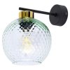 TK LIGHTING DEVON 4629 KINKIET CZARNO ZŁOTY SZKLANY KLOSZ KULA