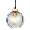 TK LIGHTING DEVI TRANSPARENT 4646 LAMPA WISZĄCA CZARNO ZŁOTA TRANSPARENTNA
