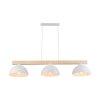 TK LIGHTING OSLO WHITE4712 LAMPA WISZĄCA BIAŁA Z DREWNEM NAD STÓŁ W STYLU SKANDYNAWSKIM