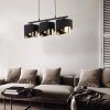 TK LIGHTING GRANT BLACK 4824 LAMPA WISZĄCA CZARNO ZŁOTA Z ABAŻURAMI