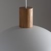TK LIGHTING OSLO WHITE 4851 LAMPA WISZĄCA METALOWA BIAŁA Z DREWNEM W STYLU SKANDYNAWSKIM