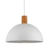 TK LIGHTING OSLO WHITE 4851 LAMPA WISZĄCA METALOWA BIAŁA Z DREWNEM W STYLU SKANDYNAWSKIM