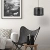 TK LIGHTING MORENO 4991 LAMPA WISZACA CZARNA Z ABAŻUREM 30CM
