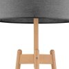 TK LIGHTING PEREZ GRAY 5426 LAMPA PODŁOGOWA DREWNIANA TRÓJNÓG Z ABAŻUREM SZARYM