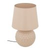 TK LIGHTING SANTANA ECRU 5591 LAMPKA NOCNA SZKLANA BEŻOWWA ECRU  Z ABAŻUREM