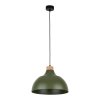 TK LIGHTING CAP GREEN 5665 LAMPA WISZĄCA ZIELONA Z DREWNEM NAD STÓŁ