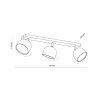 TK LIGHTING ALTEA BLACK LAMPA SUFITOWA 3 PŁ + ŻARÓWKI