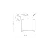 TK LIGHTING ALBERO LINEN 6555 KINKIET DREWNIANY BIAŁY Z ABAŻUREM EKO NATURAL