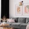 TK LIGHTING LIBERIA 6687 KINKIET CZARNY Z ABAŻUREM ZŁOMKOWYM Z MATERIAŁU RAFIA NATURALNY EKO