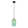 TK LIGHTING MARCO GREEN 6696 LAMPA WISZĄCA CZARNO ZŁOTA Z ZIELONYM KLOSZEM