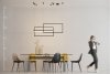 AZZARDO METRIC AZ2914 LAMPA WISZĄCA GEOMETRYCZNA PROSTOKĄT CZARNA