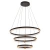 LAMPA WISZĄCA NOWOCZESNA RINGI KOŁA OBRĘCZE POTRÓJNA CZARNO ZŁOTA DO SALONU LP-0407/3P BK CCT LIGHT PRESTIGE