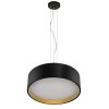 LAMPA WISZĄCA CZARNO ZŁOTA LED OKRĄGŁA 40CM NAD STÓŁ DO SALONU JADALNI KUCHNI LIGHT PRESTIGE HUDSON LP-043/1P BK/GD