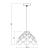 LAMPA WISZĄCA DREWNIANA DUŻA 35CM DEKORACYJNA NAD STÓŁ LIGHT PRESTIGE BURGO LP-101335/1P S