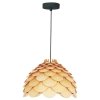 LAMPA WISZĄCA DREWNIANA DUŻA 35CM DEKORACYJNA NAD STÓŁ LIGHT PRESTIGE BURGO LP-101335/1P S