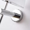 KINKIET KLASYCZNY PROSTY CHROM Z BIAŁYM ABAŻUREM DO SALONU SYPIALNI LIGHT PRESTIGE TIVOLI LP-1133/1W CH
