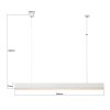 Lampa wisząca Mira L LED CCT Tuya biała LP-1201/1P L WH Smart