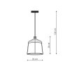 LAMPA WISZĄCA DRUCIANA Z KLOSZEM INDUSTRIALNA LOFT LIGHT PRESTIGE DRITTO  LP-123/1P S WH