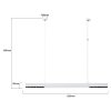 Lampa wisząca Cali L LED CCT Tuya biała LP-1301/1P L WH Smart