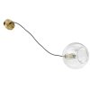LAMPA WISZĄCA ZŁOTA MATOWA SZKLANA TRANSPARENTNA SZKLANY KLOSZ POJEDYNCZA LIGHT PRESTIGE ARETTE LP-133/1PDO POKOJU SALONU SYPIALNI ŁAZIENKI