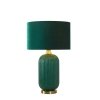 LAMPA STOŁOWA LAMPKA NOCNA SZKLANA ZIELONO ZŁOTA BUTELKOWA ZIELEŃ GLAMOUR DO SALONU NA KOMODĘ LIGHT PRESTIGE TAMIZA LP-1515/1T big green