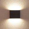 KINKIET CZARNY MIETALOWY PŁASKI HERMETYCZNY DO PODŚWIETLENIA ŚCIANY LIGHT PRESTIGE SAPRI  IP54 LP-1556/1W BK
