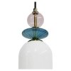 LAMPA WISZĄCA SZKLANA KOLOROWA BIAŁA NAD STÓŁ DO SALONU KUCHNI JADALNI  LIGHT PRESTIGE TROPEA LP-2004/1P M WH