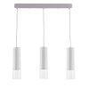 LAMPA WISZĄCA NAD STÓŁ DO JADALNI KUCHNI BIAŁA SZKLANE KLOSZE TUBY CYLINDRYCZNE LIGHT PRESTIGE MANACOR LP-232/3L WH