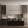 LAMPA WISZĄCA LED NOWOCZESNA WĄŻ LED NAD STÓŁ DO KUCHNI JADALNI SALONU LIGHT PRESTIGE MELECA LP-2345/1P M BK