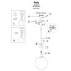 LAMPA WISZĄCA KULA MIEDZIANA 15CM MAŁA SZKLANA LIGHT PRESTIGE PALLA LP-2844/1P S MI