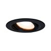 OPRAWKA HALOGENOWA WPUSZCZANA OCZKO OKRĄGŁE HERMETYCZNE RUCHOME REGULOWANE CZARNE DO ŁAZIENKI LIGHT PRESTIGE LAGOS IP65 LP-4425/1RM BK