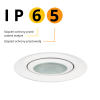 OPRAWKA HALOGENOWA WPUSZCZANA OCZKO OKRĄGŁE HERMETYCZNE RUCHOME REGULOWANE BIAŁE DO ŁAZIENKI LIGHT PRESTIGE LAGOS IP65  LP-4425/1RM WH