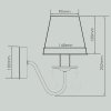 KINKIET CHROM Z ABAŻUREM GLAMOUR DO SALONU SYPIALNI LIGHT PRESTIGE MONA  LP-5005/1W srebrna