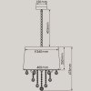LAMPA GLAMOUR WISZĄCZA CZARNA Z KRYSZTAŁKAMI Z ABAŻUREM DO SALONU SYPIALNI LIGHT PRESTIGE MONA LP-5005/3P czarna
