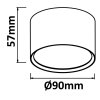 OPRAWA NATYNKOWA LAMPA SUFITOWA SPOT PLAFON TUBA CZARNA ZMIENNA BARWA ŚWIATŁA HERMETYCZNA DO ŁAZIENKI LIGHT PRESTIGE KENDAL  LP-6331/1C IP54 BK