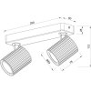 PLAFON SPOT REFLEKTOR BIAŁY REGULOWANY LIGHT PRESTIGE TOKIO LP-787/2WS WH DO SALONU POKOJU ŁAZIENKI