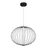 LAMPA WISZĄCA LED KULA CZARNA 40CM DO SALONU POKOJU  LIGHT PRESTIGE TREVISO  LP-798/1P S BK