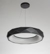 LAMPA WISZĄCA CZARNA RING KOŁO OBRĘCZ DEKORACYJNA LED OKRĄGŁA DO SALONU SYPIALNI POKOJU LIGHT PRESTIGE REUS LP-8069/1P LED BK