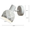 KINKIET SPOT REFLEKTOR BIAŁY DEKORACYJNY REGULOWANY LIGHT PRESTIGE REUS LP-8069/1WS WH