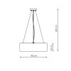 LAMPA WISZĄCA BIAŁA Z ABAŻUREM DO SALONU SYPIALNI LIGHT PRESTIGE DELOS  LP-8144/1P WH