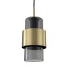 LAMPA WISZĄCA ZŁOTA KLOSZ DYMIONY GRAFITOWY SZKLANY NOWOCZESNA DO SALONU SYPIALNI POKOJU LIGHT PRESTIGE MIELE LP-866/1P L SM/GD POJEDYNCZA NAD STÓŁ