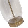 LAMPA STOŁOWA SZKLANA CZARNO ZŁOTA Z CZARNYM ABAŻUREM LIGHT PRESTIGE AMUR  LP-919/1T transparent