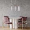 LAMPA WISZĄCA NAD STÓŁ ZŁOTA GLAMOUR SZKLANA BIAŁE KLOSZE LIGHT PRESTIGE PIEGA LP-939/3L white DO KUCHNI JADALNI