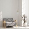 LAMPA WISZĄCA BIAŁO ZŁOTA METALOWA NAD STÓŁ BAR WYSPĘ LIGHT PRESTIGE TIRANA  LP-945/1P WH