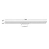 Kinkiet Aqua 92 cm biały IP44 LED CCT