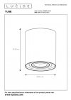 LAMPA SUFITOWA PLAFON SPOT LUCIDE TUBE 22952/01/02