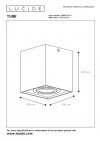 LAMPA SUFITOWA PLAFON SPOT LUCIDE Tube 22953/01/31