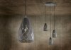 LAMPA WISZĄCA NA KOLE NAD STÓŁ DEKORACYJNA ANTRACYT ZE ZŁOTYM ŚRODKIEM DO SALONU JADALNI KUCHNI  ONYX 301300342 TRIO
