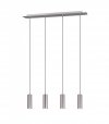 LAMPA WISZĄCA TUBY NAD STÓŁ BAR WYSPĘ SREBRNE MATOWE NIKIEL NOWOCZESNA DO SALONU JADALNI KUCHNI MARLEY 312400407 TRIO
