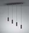 LAMPA WISZĄCA CZARNA NA LISTWIE TUBY DO JADALNI KUCHNI NAD STÓŁ MARLEY 312400432 TRIO